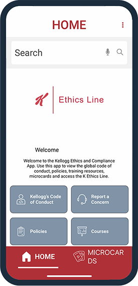 Kellogg Ethics Line app